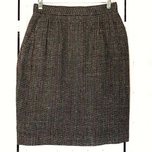 Vintage Wool Tweed Multi Color Skirt